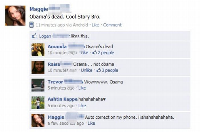 Facebook Reactions to the Death of Osama Bin Laden (40 pics)