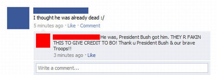 Facebook Reactions to the Death of Osama Bin Laden (40 pics)