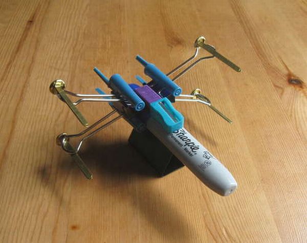 X-Wing Fighter from Office Supplies (6 pics)