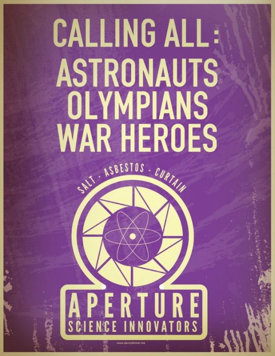 Retro Aperture Science Portal Posters (11 pics)