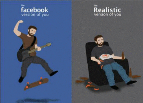 Real You vs Facebook You (1 gif)
