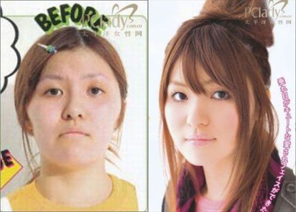 Asian Girls Before and After the Makeup (75 pics)