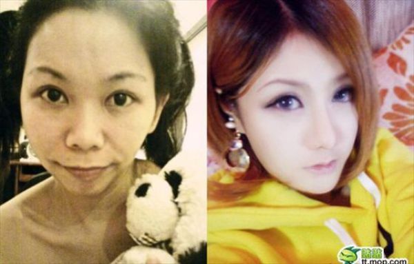 Asian Girls Before and After the Makeup (75 pics)