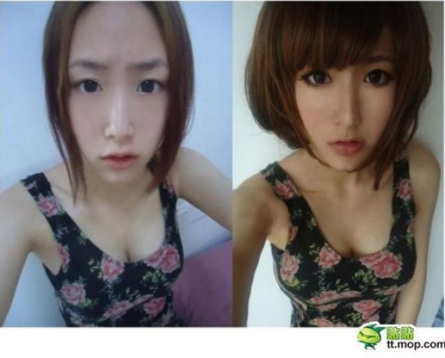 Asian Girls Before and After the Makeup (75 pics)