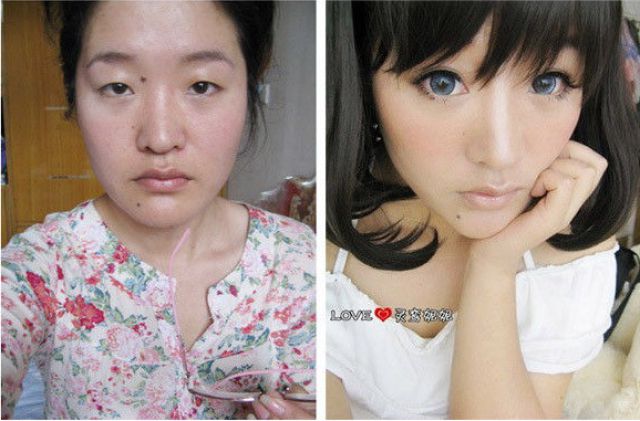 Asian Girls Before and After the Makeup (75 pics)