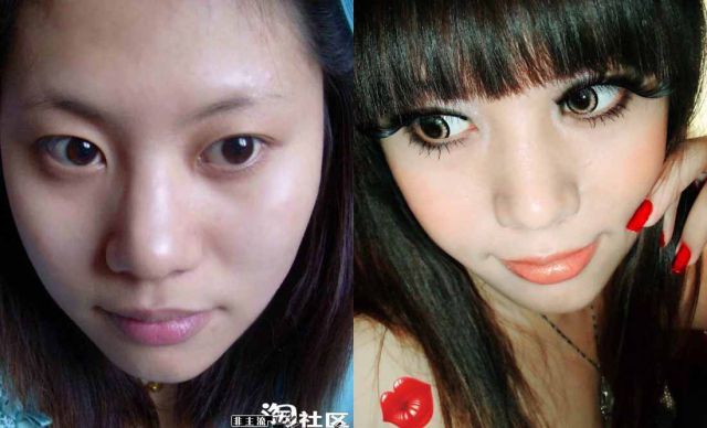 Asian Girls Before and After the Makeup (75 pics)