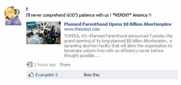 The Onion's True Facebook Believers (21 pics)