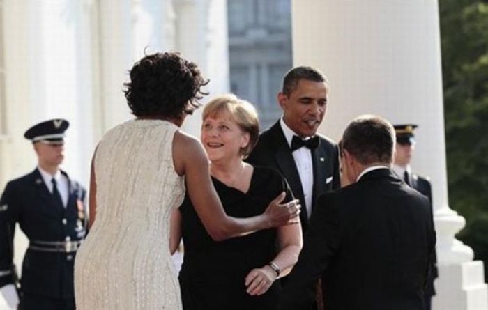 Angela Merkel Likes Michelle Obama (7 pics)