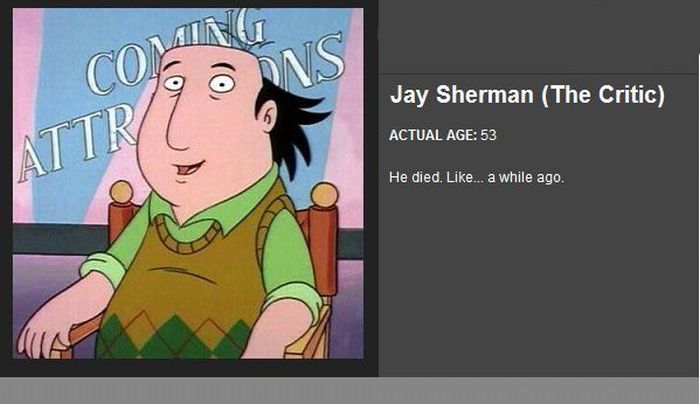 The Actual Ages of Cartoon Characters (41 pics)