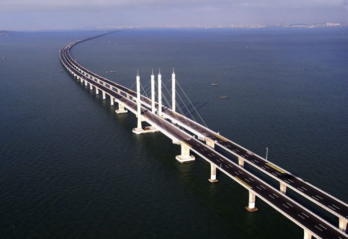 World's Longest Sea Bridge (14 pics + video)
