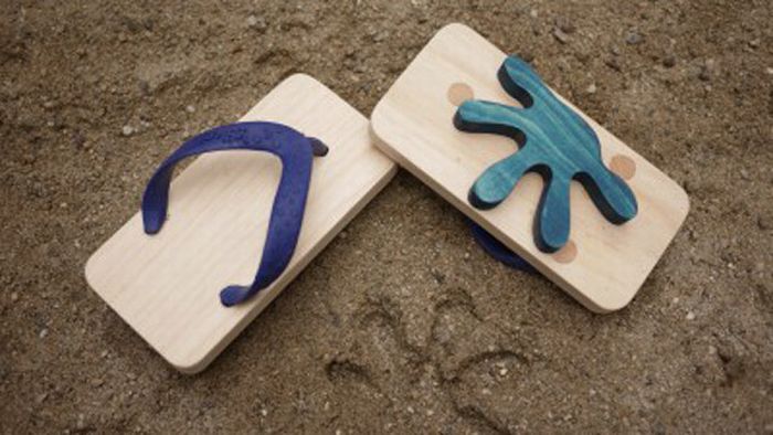 Beach Sandals with Animal Foot Prints  (6 pics)
