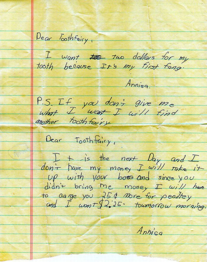 Tooth Fairy Letters (4 pics)