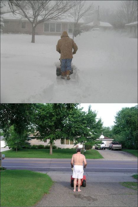 Summer vs Winter (18 pics)