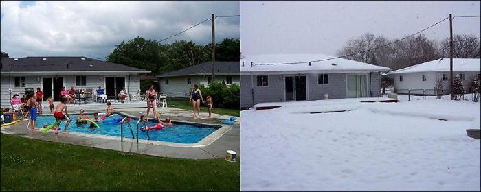 Summer vs Winter (18 pics)
