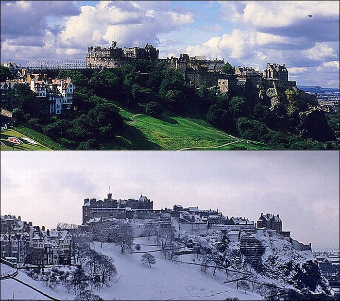 Summer vs Winter (18 pics)