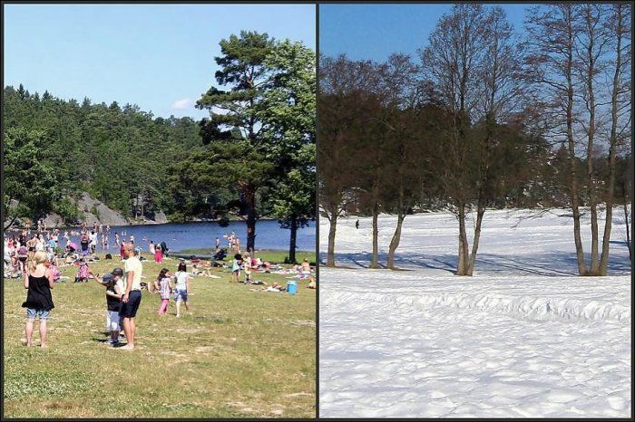 Summer vs Winter (18 pics)