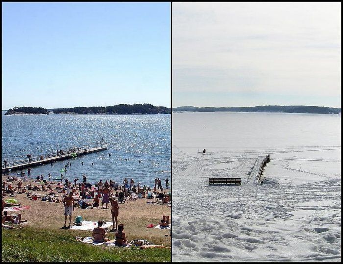 Summer vs Winter (18 pics)