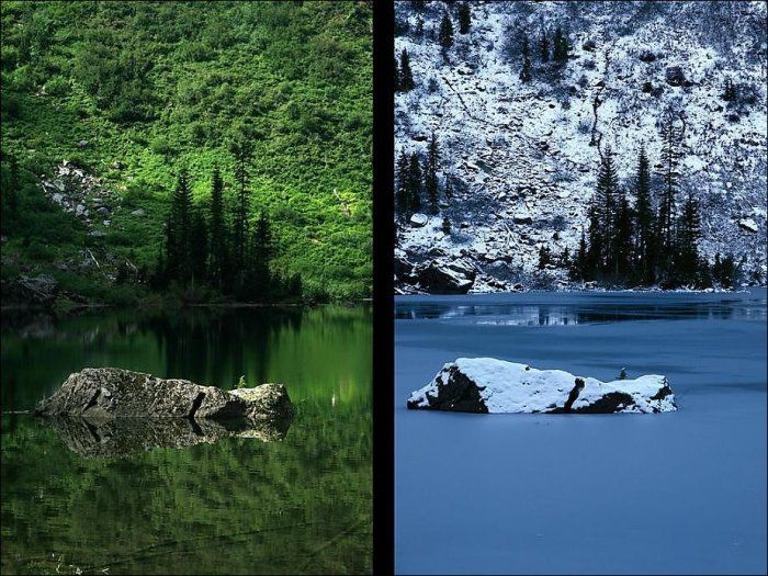 Summer vs Winter (18 pics)