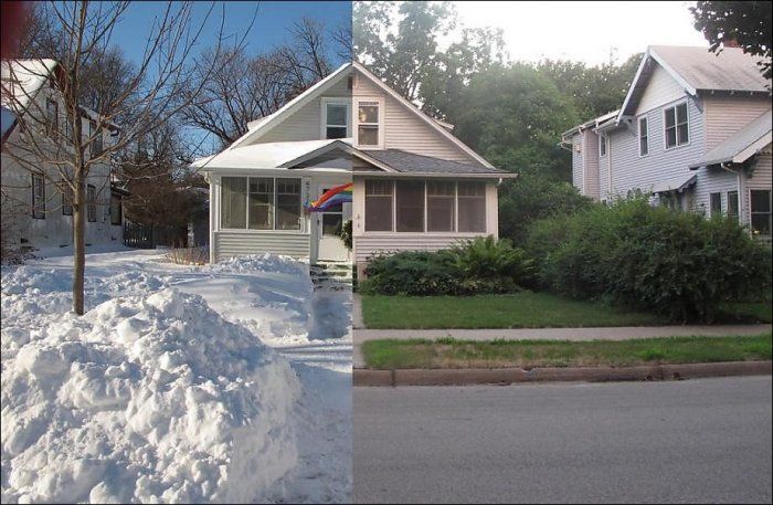 Summer vs Winter (18 pics)