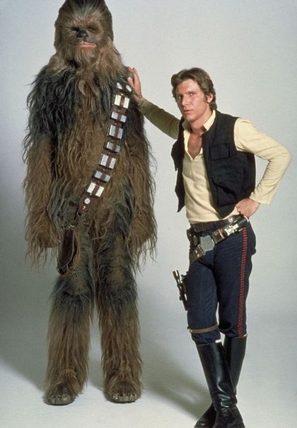 Chewbacca and Han Solo Then and Now (2 pics)