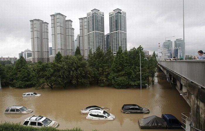 Heaviest Rains in Century in South Korea (14 pics + video)
