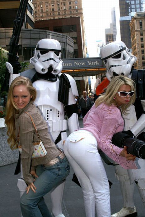 Hot Girls Posing With Stormtroopers 13 Pics