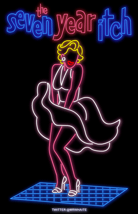 Neon Signs of Famous Movies. Part 2 (15 gifs)