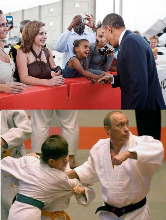 Putin vs Obama (12 pics)