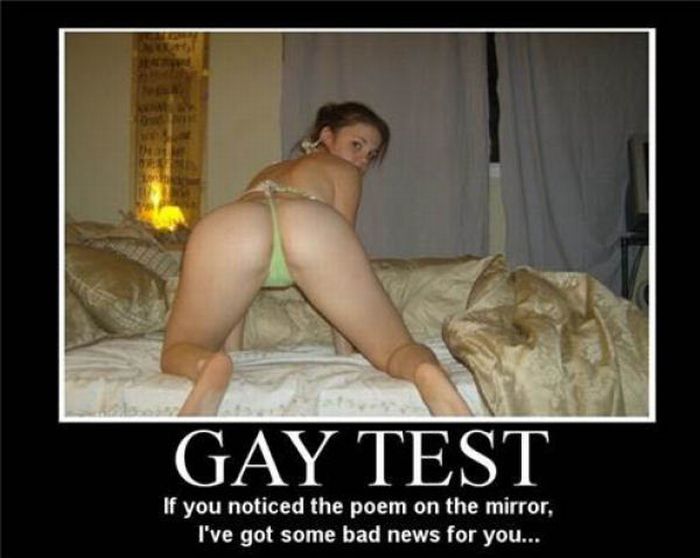 Gay Test Demotivational Posters (49 pics)