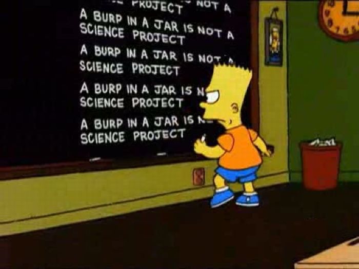 Bart At Blackboard Set Of Pics (70 pics)