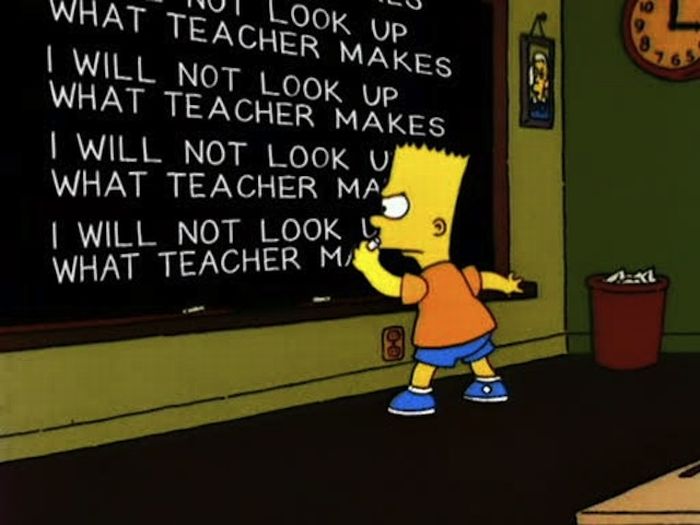 Bart At Blackboard Set Of Pics (70 pics)