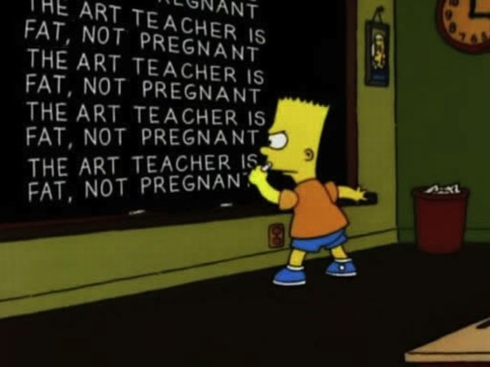 Bart At Blackboard Set Of Pics (70 pics)