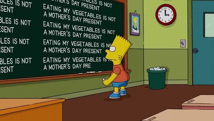 Bart At Blackboard Set Of Pics (70 pics)