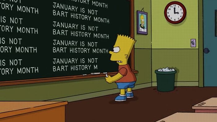 Bart At Blackboard Set Of Pics (70 pics)