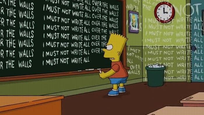 Bart At Blackboard Set Of Pics (70 pics)