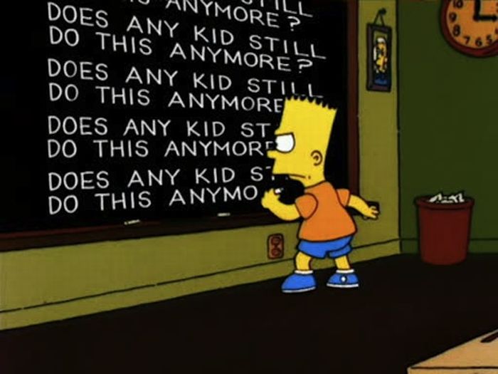 Bart At Blackboard Set Of Pics (70 pics)