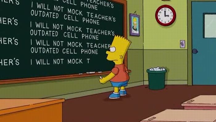 Bart At Blackboard Set Of Pics (70 pics)