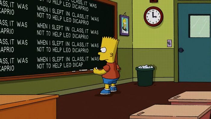 Bart At Blackboard Set Of Pics (70 pics)