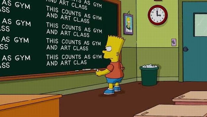 Bart At Blackboard Set Of Pics (70 pics)