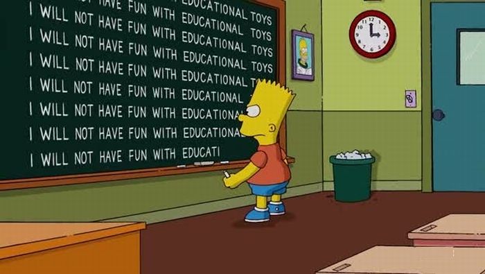 Bart At Blackboard Set Of Pics (70 pics)