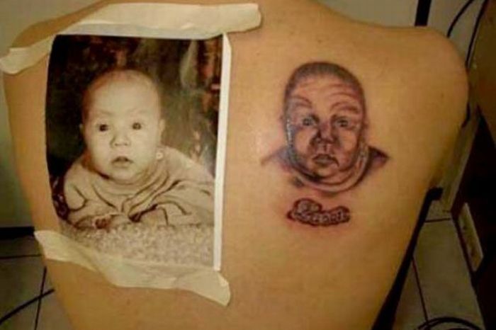 The Worst Baby Portrait Tattoos (15 pics)