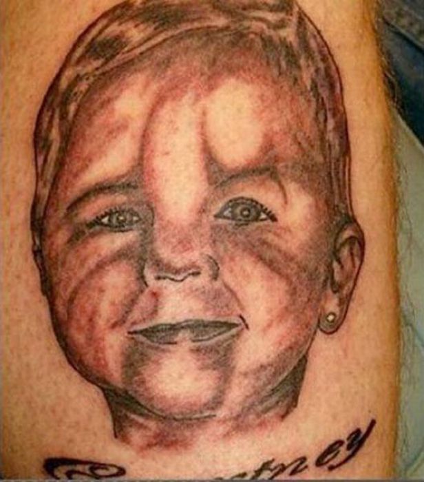 The Worst Baby Portrait Tattoos (15 pics)