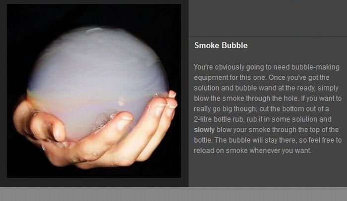 Cigarette Smoke Tricks (7 pics)