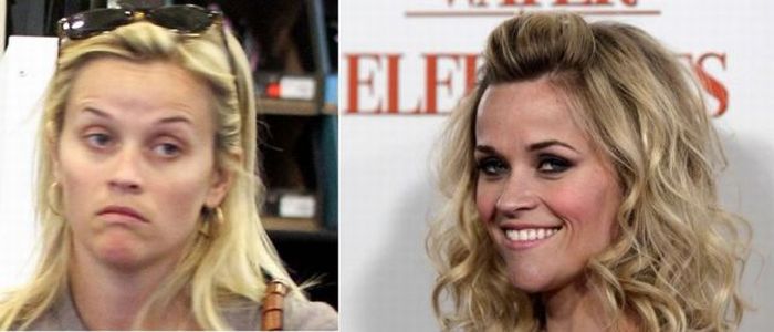 Celebrities Before and After Makeup (51 pics)