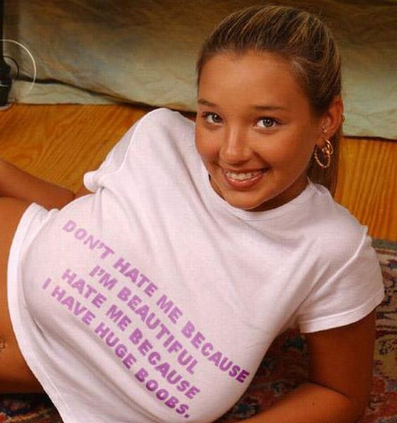 Cute Girls In Hilarious T-Shirts (66 pics)