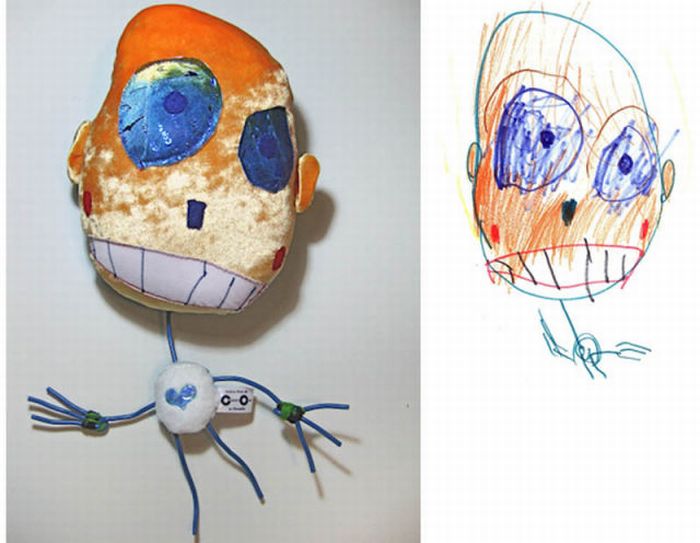 Stuffed Toys Based on Children's Drawings (18 pics)