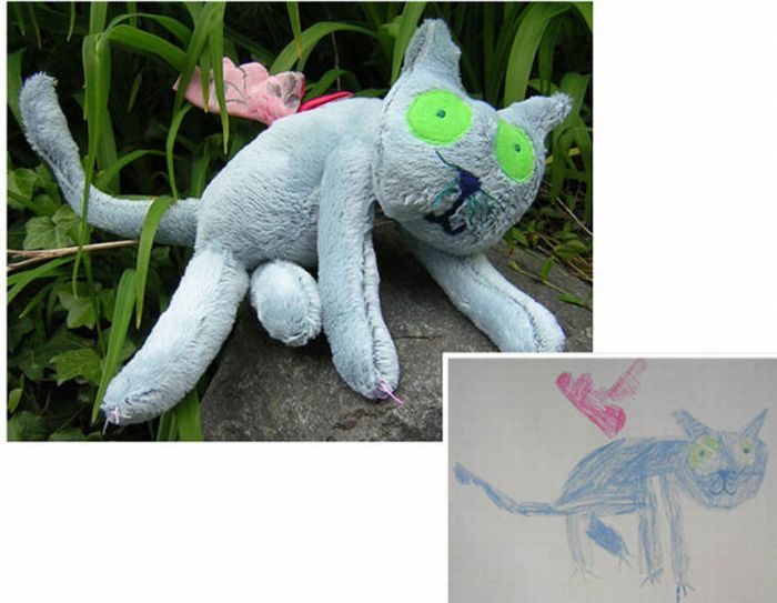 Stuffed Toys Based on Children's Drawings (18 pics)