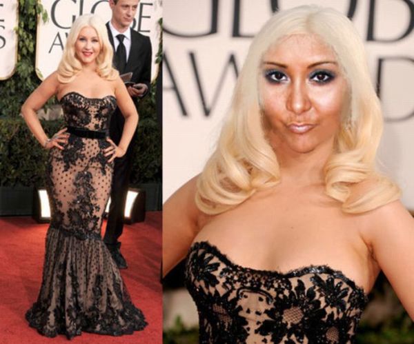Christina Aguilera And Snooki Are Twins (10 pics)
