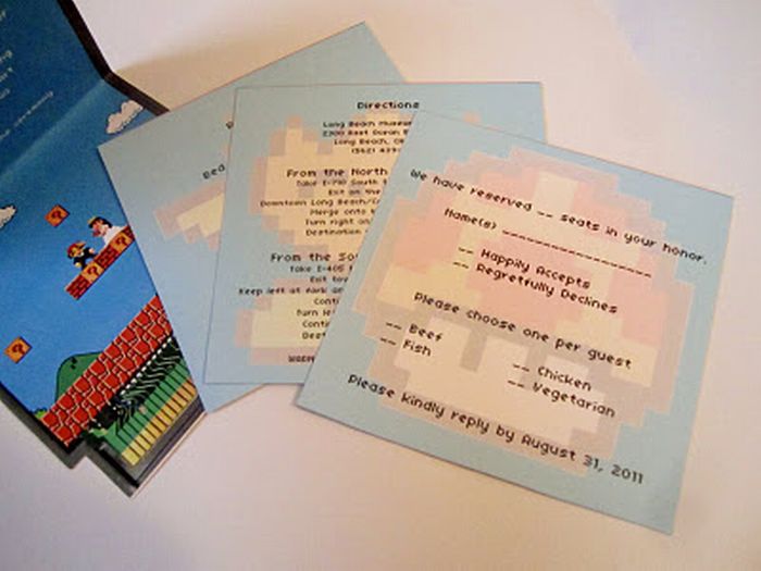 Super Mario Wedding Invitation (22 pics)