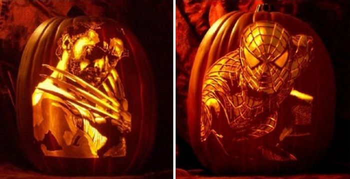 Realistic Pumpkin-Carved Portraits (8 pics)